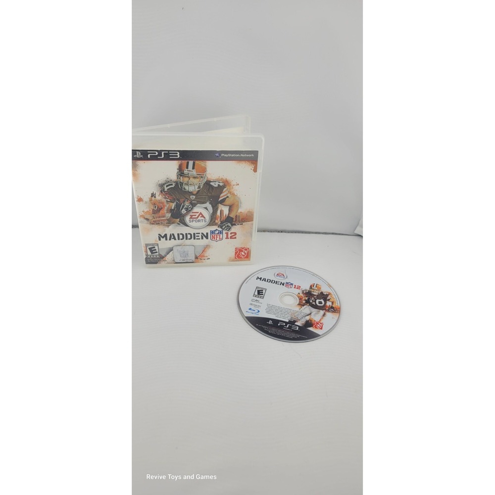 Madden NFL 12 (Sony PlayStation 3, PS3, 2011) Game and Case‎ Tested and Working